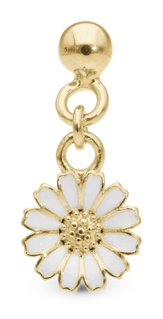 Dangling Marguerit Enkelt Ørestik / Single Stud i forgyldt sterlingsølv 676-G07 — produktfoto