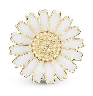 8mm Marguerit Enkelt Ørestik / Single Stud i forgyldt sterlingsølv 676-G17 — product photo
