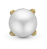 Pearl Enkelt Ørestik / Single Stud i forgyldt sterlingsølv 676-G19 — produktfoto