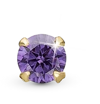 Purple Dance Enkelt Ørestik / Single Stud i forgyldt sterlingsølv 676-G22 — product photo