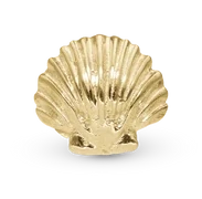 Clam shell Enkelt Ørestik / Single Stud i forgyldt sterlingsølv 676-G24 — product photo