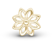 Simple Flower Enkelt Ørestik / Single Stud i forgyldt sterlingsølv 676-G25 — Produktfoto