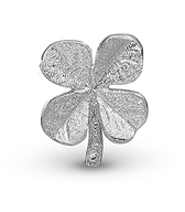 Four Leaf Clover Enkelt Ørestik / Single Stud i sterlingsølv 676-S04 — produktbilde