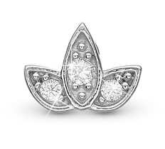 Flower Enkelt Ørestik / Single Stud i sterlingsølv 676-S12 — Produktfoto