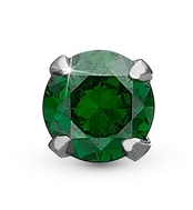 Green Nature Enkelt Ørestik / Single Stud i sterlingsølv 676-S14 — product photo