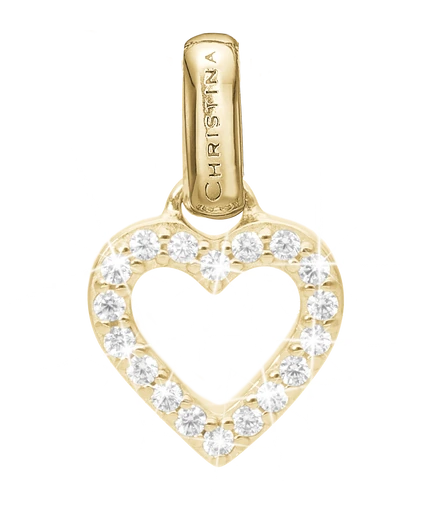 Shimmery Heart Vedhæng i forgyldt sterlingsølv 680-G150