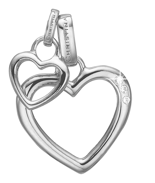Open Mother Hearts Vedhæng i sterlingsølv 680-S13 — Produktfoto