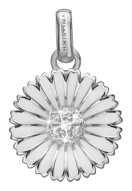 Marguerit CZ Ø15mm Vedhæng i sterlingsølv 680-S132