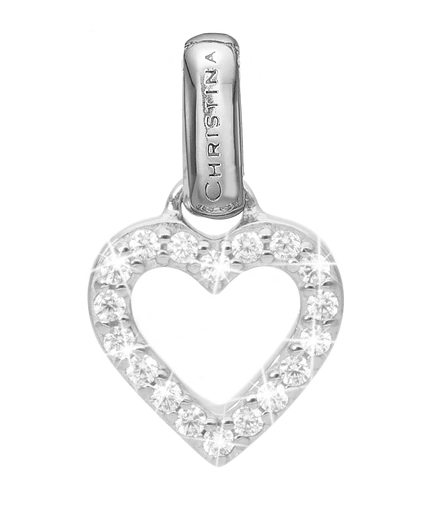 Shimmery Heart Vedhæng i sterlingsølv 680-S150 — produktfoto