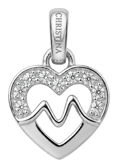 Beating Heart vedhæng sølv 680-S183 — Produktfoto