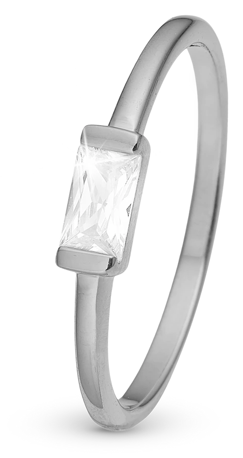 White single Baguette Ring i sterlingsølv 800-1.15.A — produktfoto