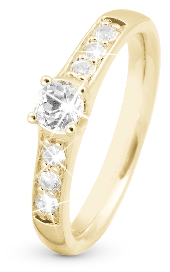 Princess Ring i forgyldt sterlingsølv 800-3.8.B