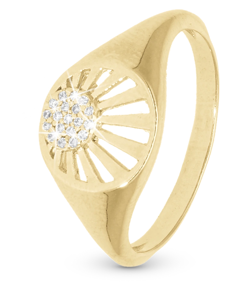Ocean sunset Ring i forgyldt sterlingsølv 800-4.13.B — Produktfoto