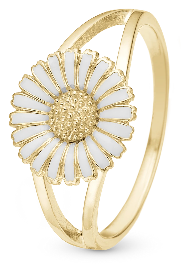 Marguerit Ring i forgyldt sterlingsølv 800-5.6.B