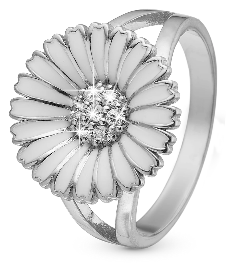Marguerit Ø15mm Ring i sterlingsølv 800-6.2.A