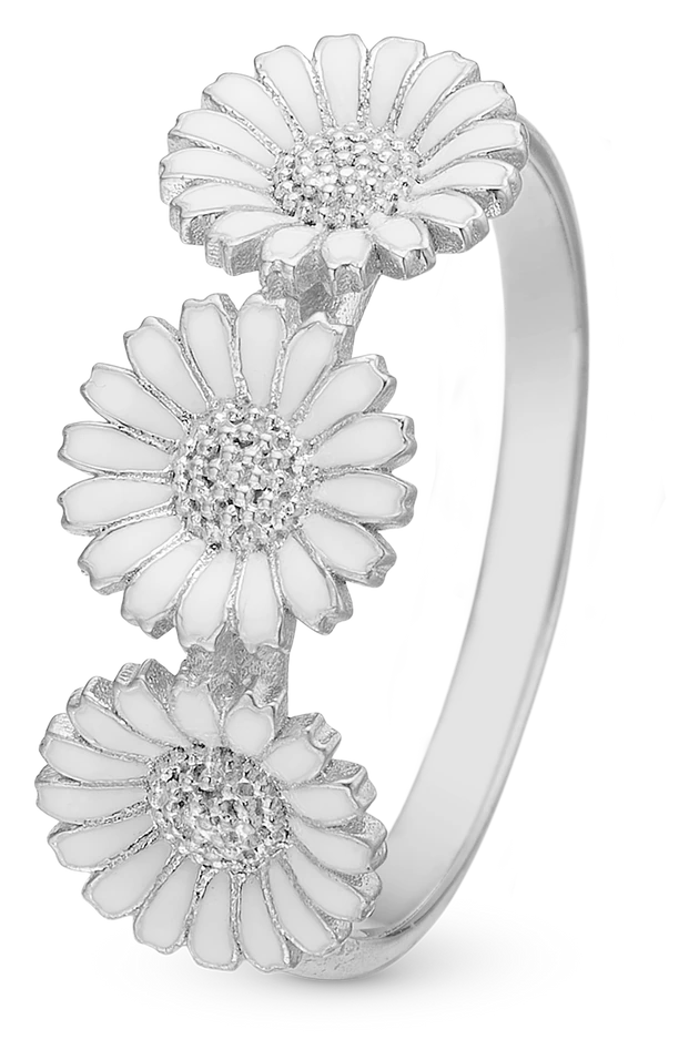 Triple Marguerit Ring i sterlingsølv 800-7.2.A — produktfoto