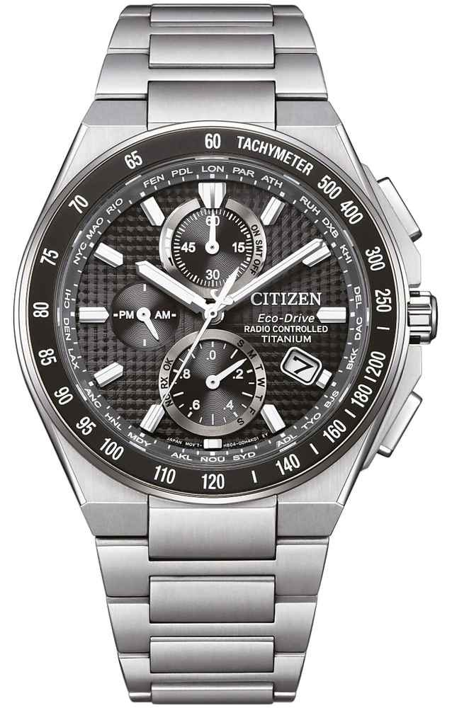 Citizen Eco-Drive Super Titanium Chronograph Solar AT8390-55E — Produktfoto