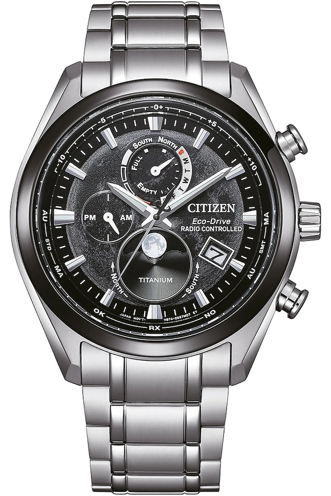 Citizen Eco-Drive Moon Phase Titanium Radio Controlled BY1018-80E — product photo
