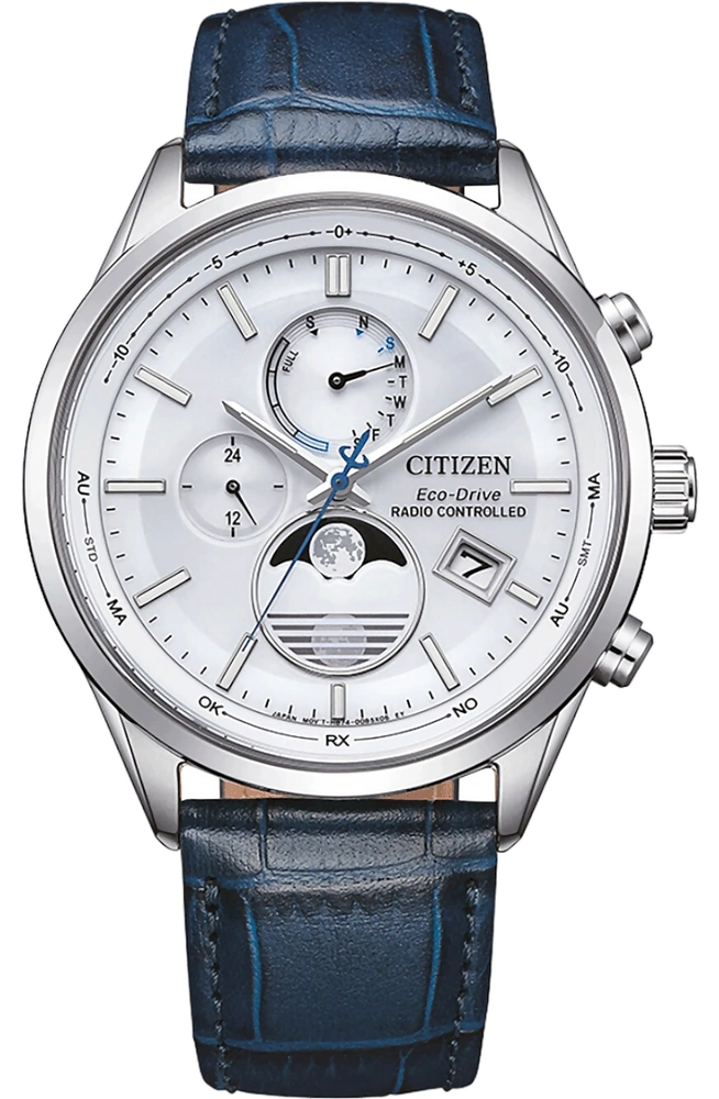 Citizen Eco-Drive 4-Zone Radio Controlled Moon Phase BY1030-09A — Produktfoto